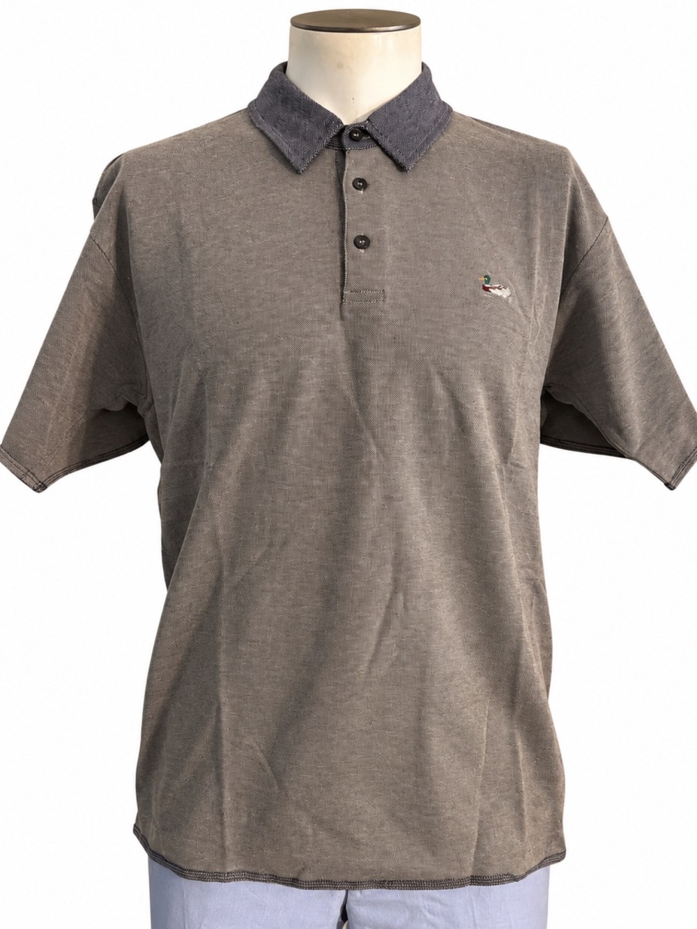 Vintage Ducks Unlimited Landmark Short Sleeve Polo Large, Subtle Print NWT